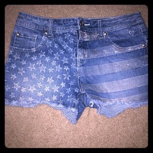 Justice sparkle jean shorts